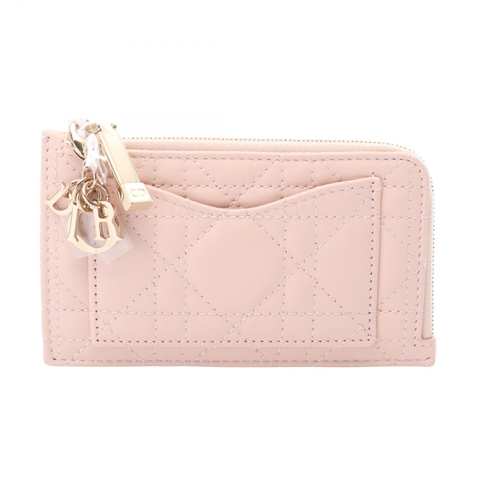 ディオール Dior LADY DIOR レディディオール カナージュ コスモス コインケース 財布 レザー レディース ピンク系 S0965ONMJ413 【新品】