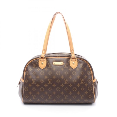 ルイ・ヴィトン LOUIS VUITTON モントルグイユPM モノグラム ショルダーバッグ バッグ PVCコーティングキャンバス レザー レディース ブラウン系 M95565 【中古】