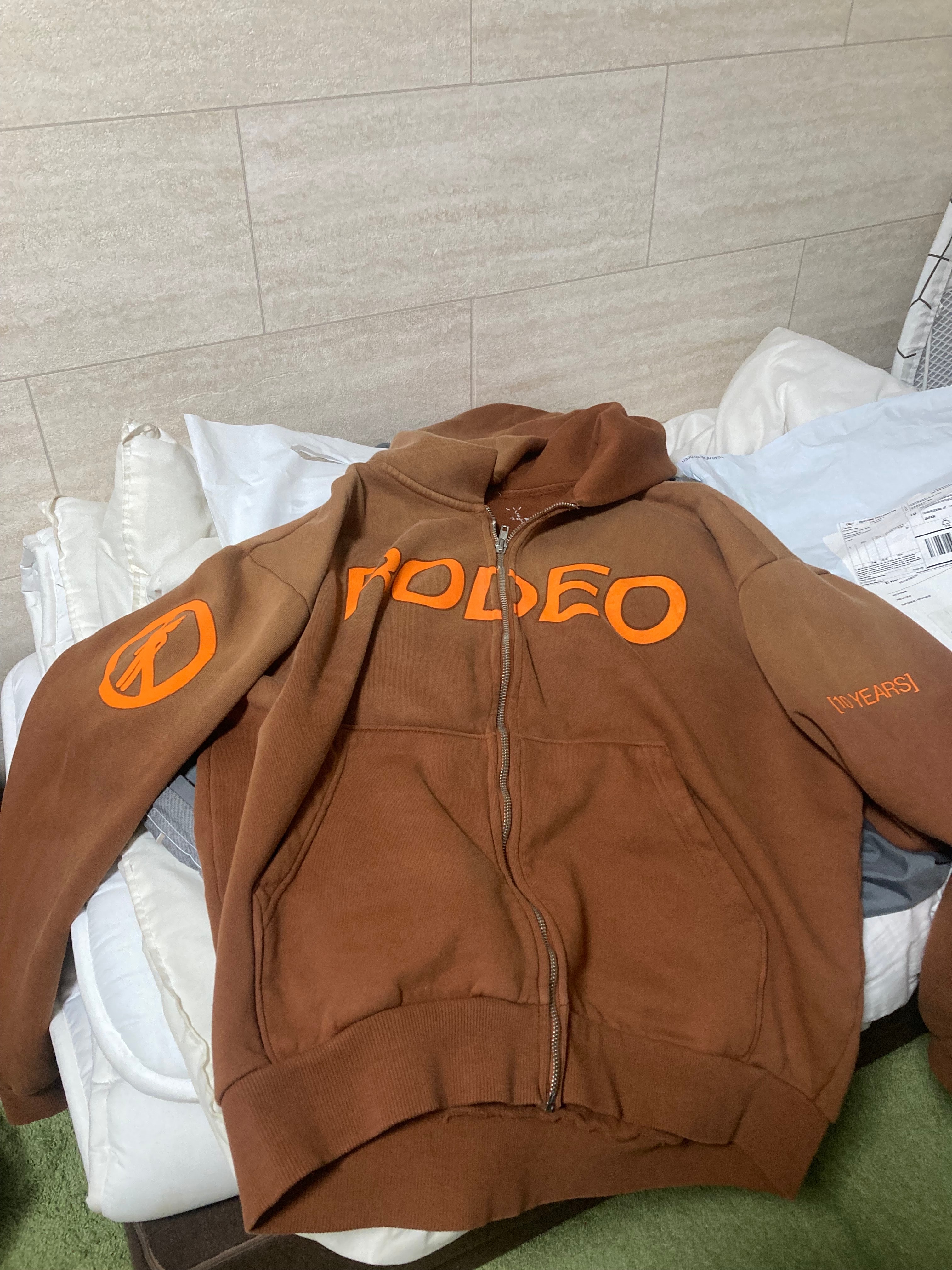 Travis Scott Cactus Jack x RODEO 10 Years Zip Up Hoodie "Yellow"