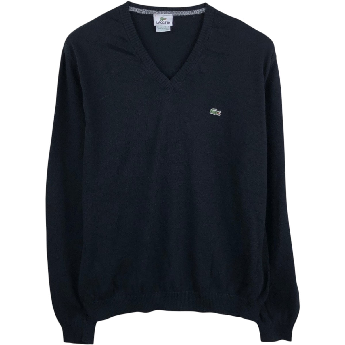 古着 ラコステ LACOSTE フランス企画 Vネック コットンニットセーター 6 メンズXL相当 ヴィンテージ/eaa654409