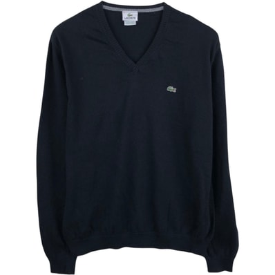古着 ラコステ LACOSTE フランス企画 Vネック コットンニットセーター 6 メンズXL相当 ヴィンテージ/eaa654409