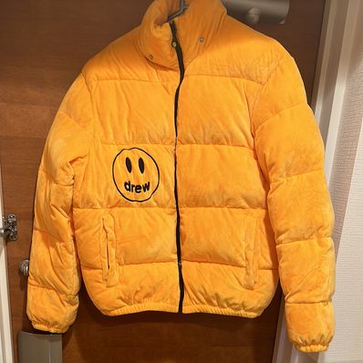 drew house Plush Hooded Puffer Jacket "Golden Yellow"