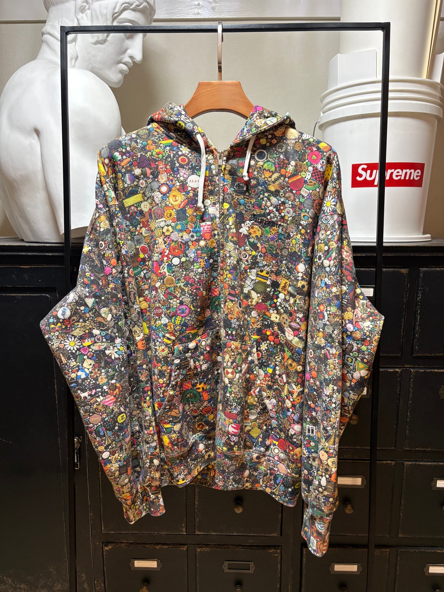Supreme x Mike Kelley Zip Up Hooded Sweatshirt "Multicolor"