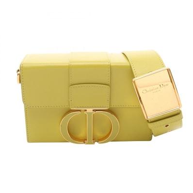 ディオール Dior 30 MONTAIGNE モンテーニュ ボックス ショルダーバッグ バッグ レザー レディース グリーン系 【中古】