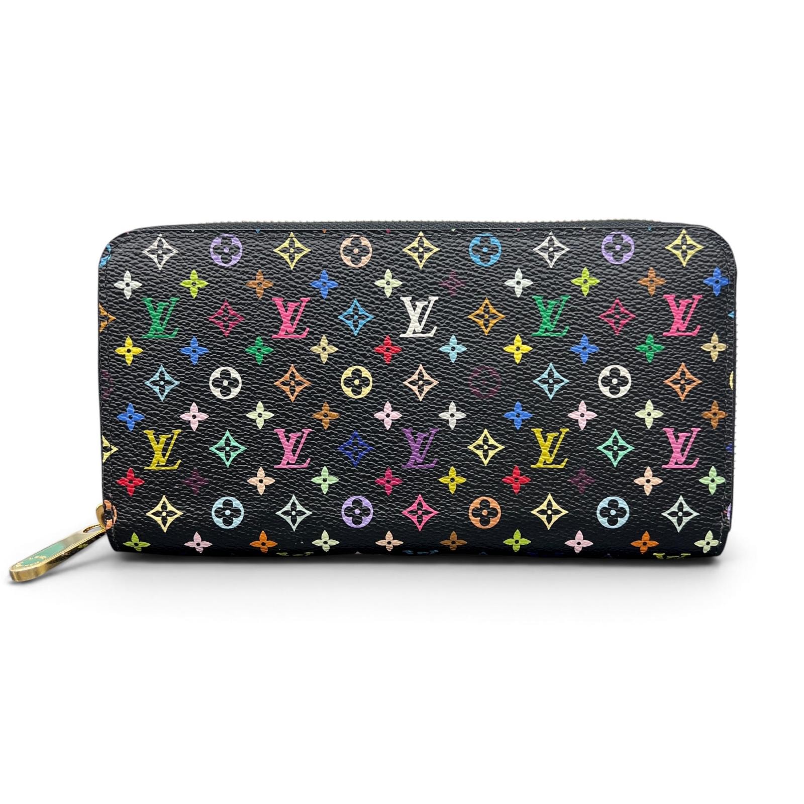 LOUIS VUITTON 希少 展示品級美品 ルイヴィトン ジッピーウォレット モノグラムマルチカラー ノワール ラウンドファスナー長財布 M60243 PVC CA4191 デッドストック LV 村上隆 Y2K SAランク 中古 鑑定済 ヴィトン財布