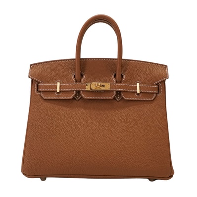 HERMES エルメス ハンドバッグ バーキン25 ゴールド トゴ ゴールド金具 G刻印 準新品