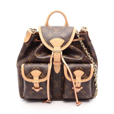 ルイ・ヴィトン LOUIS VUITTON エクスキュルシオンPM モノグラム 2WAY リュックサック バックパック バッグ PVCコーティングキャンバス レザー レディース ブラウン系 M46932 【中古】