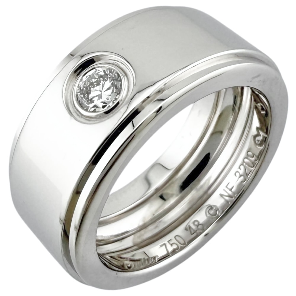 カルティエ フォーチューン リング 指輪 8号 18金 K18ホワイトゴールド ダイヤモンド レディース CARTIER  中古