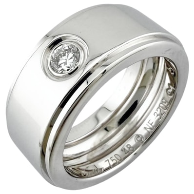 カルティエ フォーチューン リング 指輪 8号 18金 K18ホワイトゴールド ダイヤモンド レディース CARTIER 中古