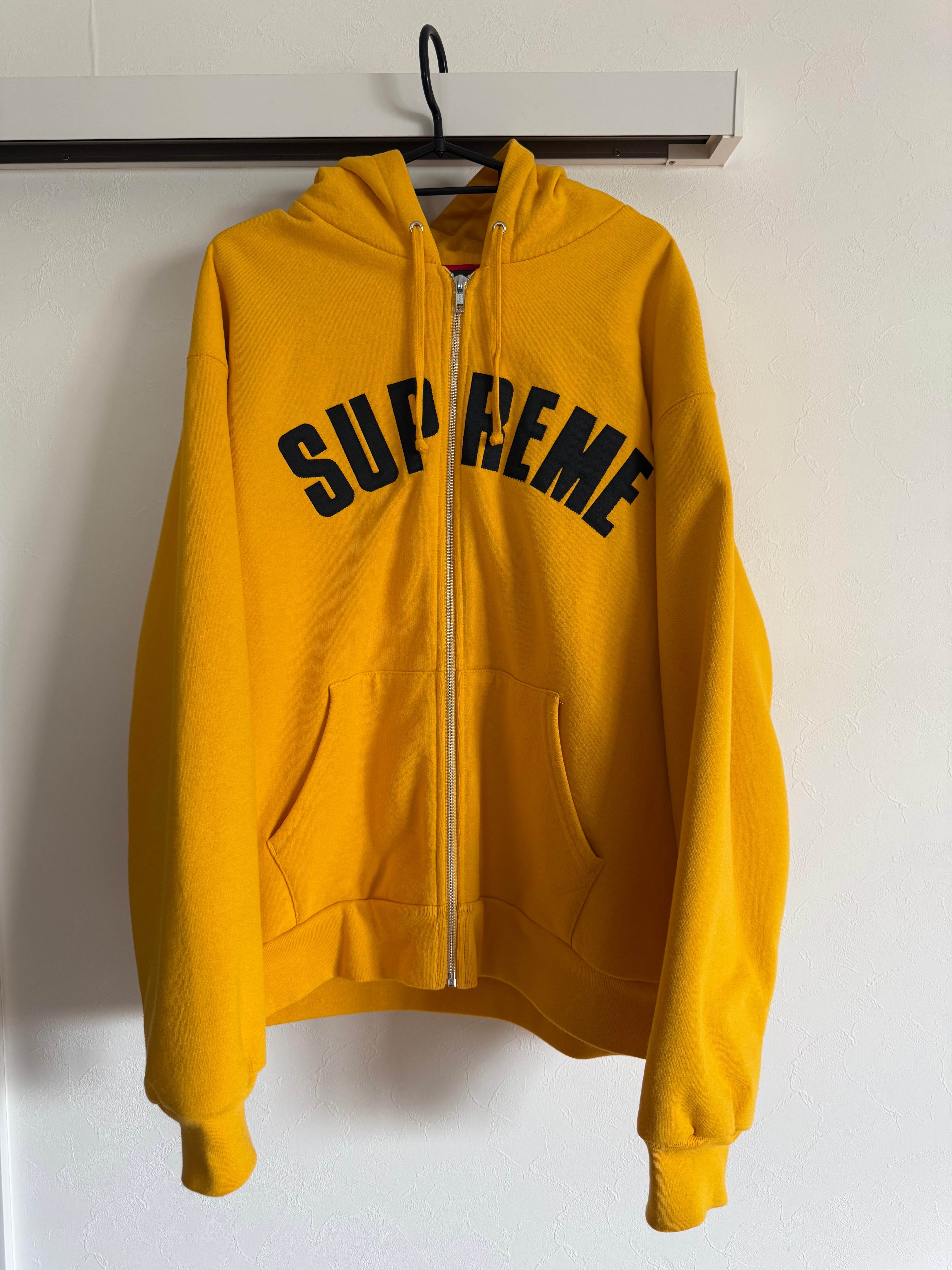 Supreme Arc Thermal Lined Zip Up Hooded Sweatshirt "Gold"