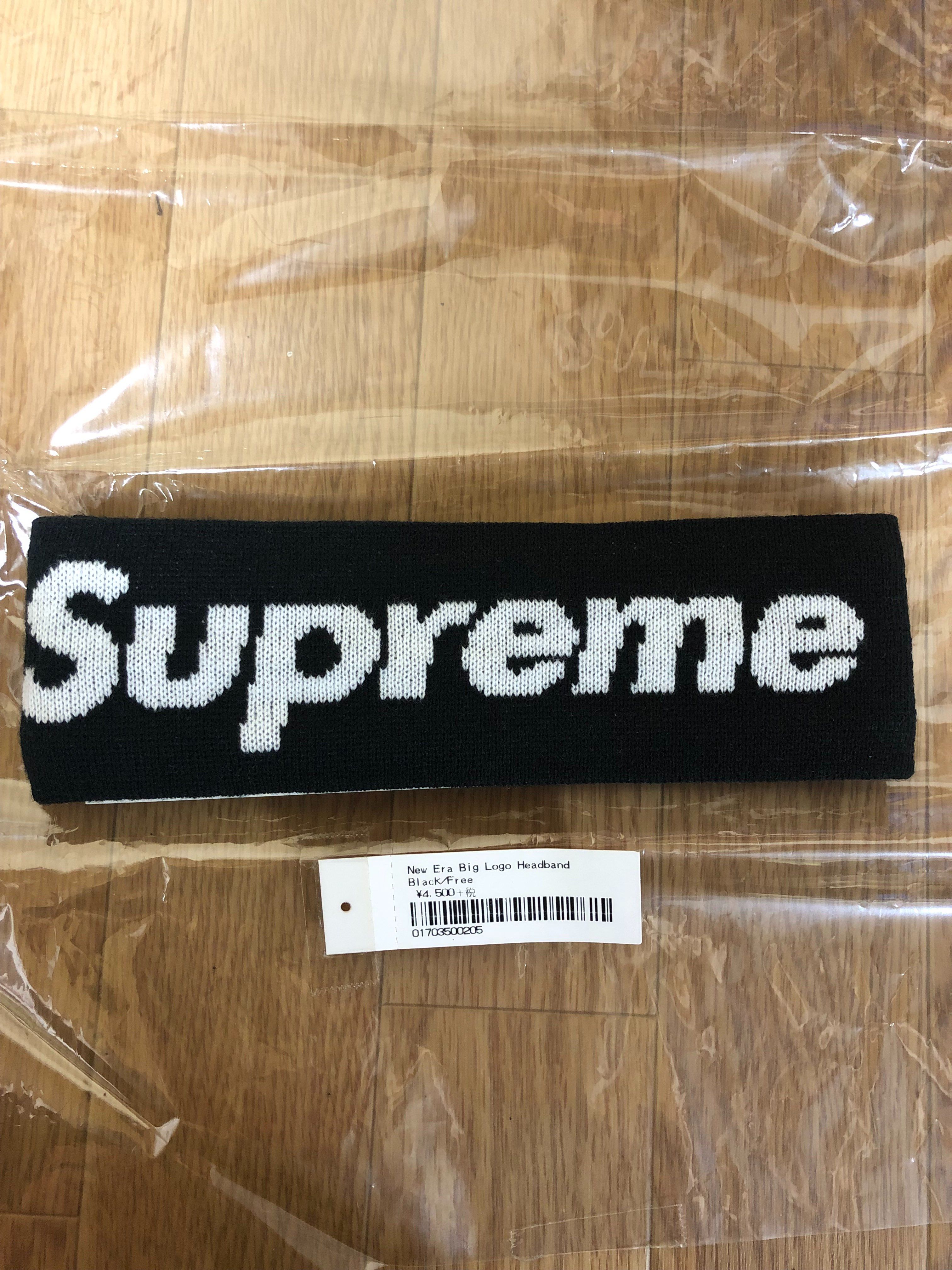 Supreme x New Era Big Logo Headband "Black"