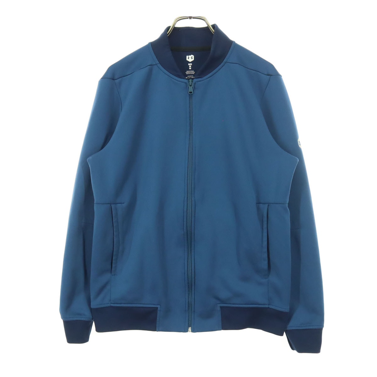 UNDER ARMOUR アンダーアーマー ワンポイントロゴ 長袖 ジップジャケット MD ブルー系
