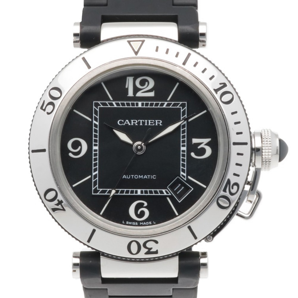 カルティエ パシャ シータイマー 腕時計 時計 ステンレススチール W31077U2 手巻き メンズ 1年保証 CARTIER 中古