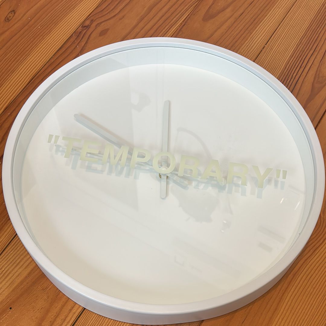 Off-White Virgil Abloh x IKEA MARKERAD "Temporary" Wall Clock "White"