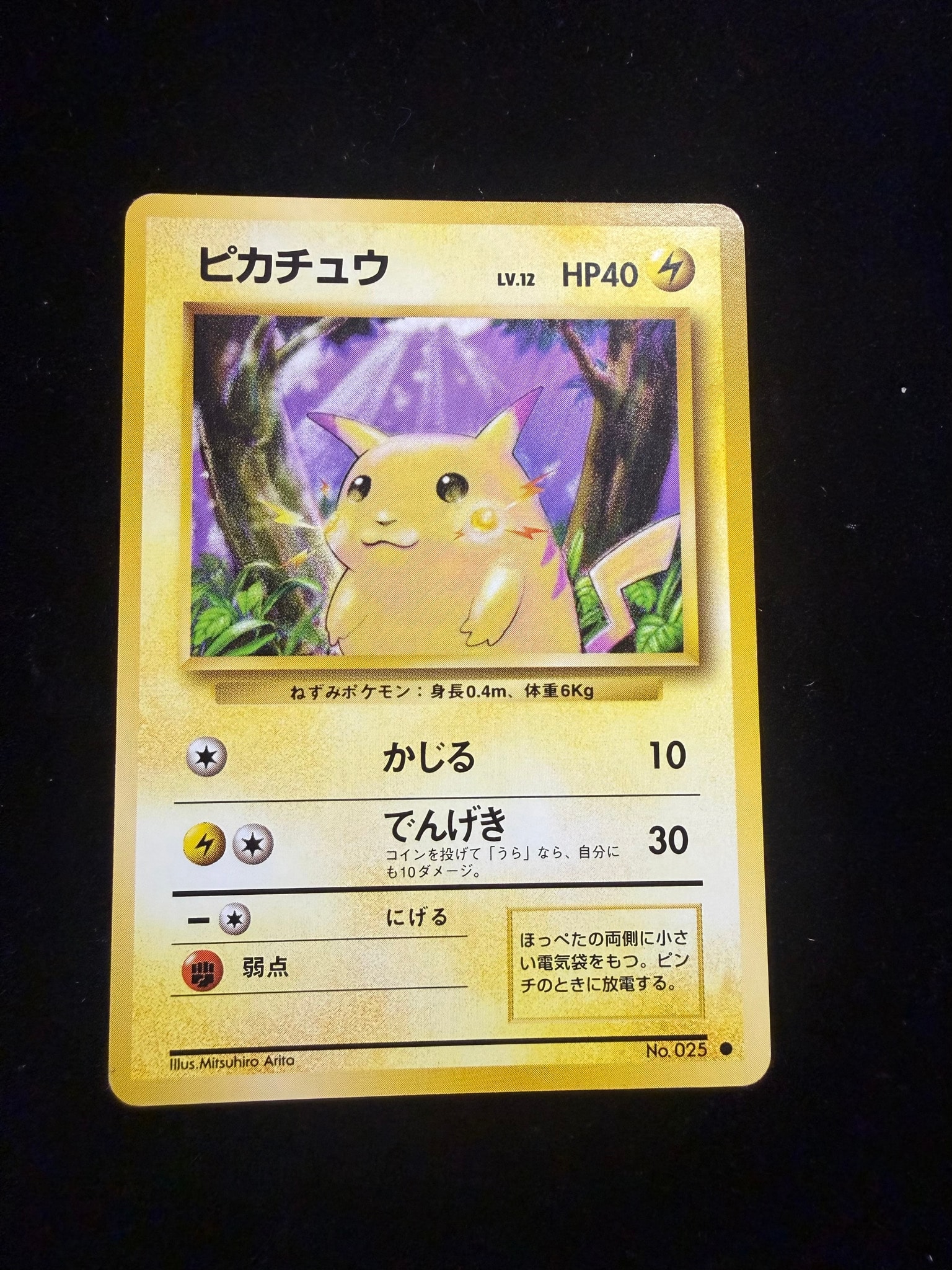 ピカチュウ ○ : 旧裏 [PMCG1-2](拡張パック「ポケットモンスター