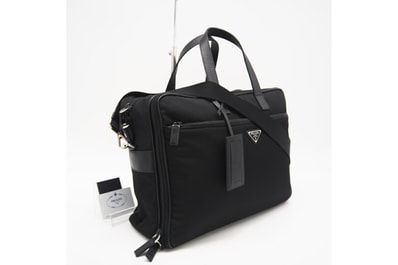 美品 PRADA プラダ サフィアーノ キャリーオン ブリーフケース 2VZ407 ビジネスバッグ ブラック サフィアーノ メンズ