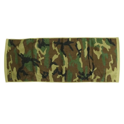 NEIGHBORHOOD ネイバーフッド 17SS 171FTNH-AC01 WOODKAND / C-TOWEL レオパード フェイスタオル モスグリーン系 カーキ系 F【極上美品】【中古】