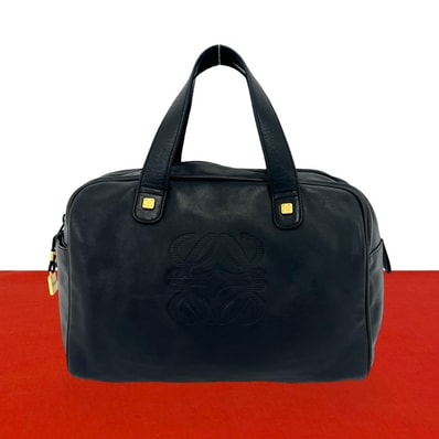 LOEWE ロエベ アマソナ 28 アナグラム レザー ハンドバッグ ブラック
29982