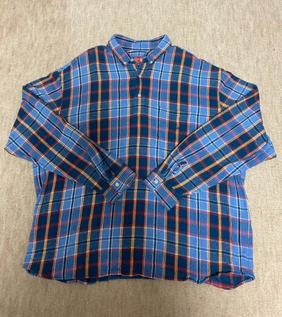 Supreme Pullover Plaid Flannel Shirt "Blue"