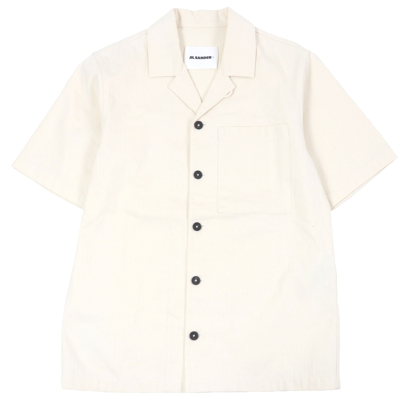 極美品 ジルサンダープラス 半袖シャツ アイボリー メンズ 44 JPUS600305