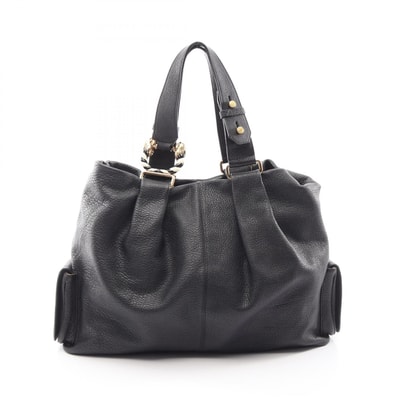 ブルガリ BVLGARI レオーニ トートバッグ バッグ レザー レディース ブラック系 【中古】