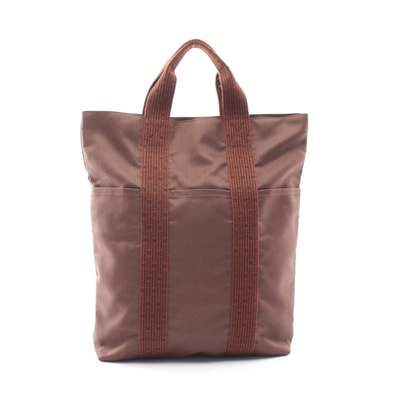 エルメス HERMES エールライン カバス トートバッグ バッグ ナイロンキャンバス メンズ レディース ブラウン系 【中古】