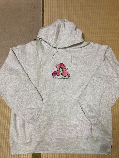 Supreme Don't Care Hooded Sweatshirt "Grey"