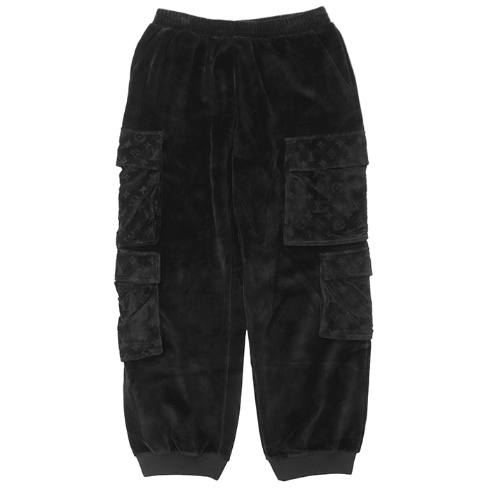 Louis Vuitton Velour Multi Pocket Cargo Pants "Noir"
