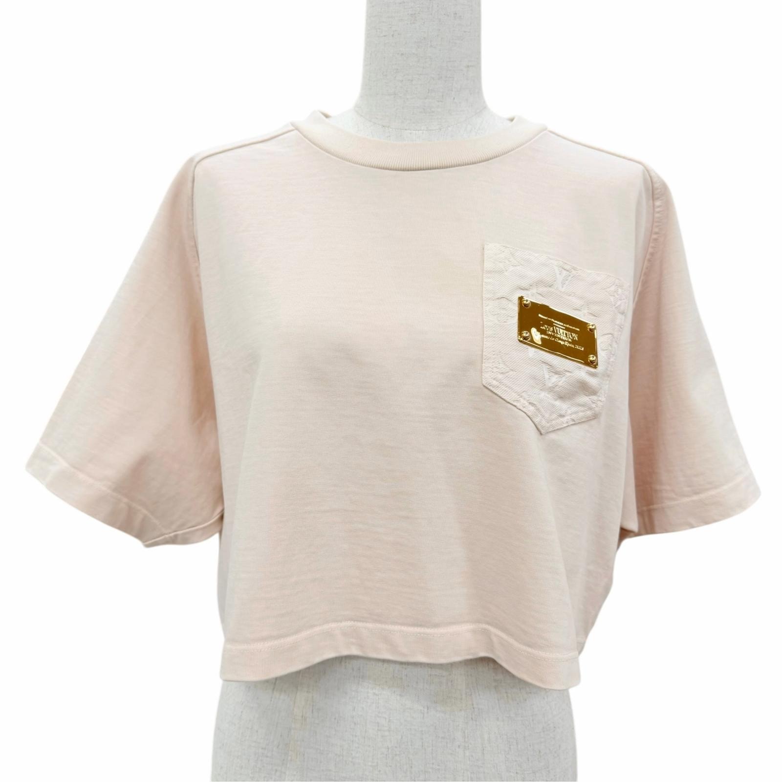 極美品 ルイヴィトン 半袖Tシャツ ピンクベージュ レディース S