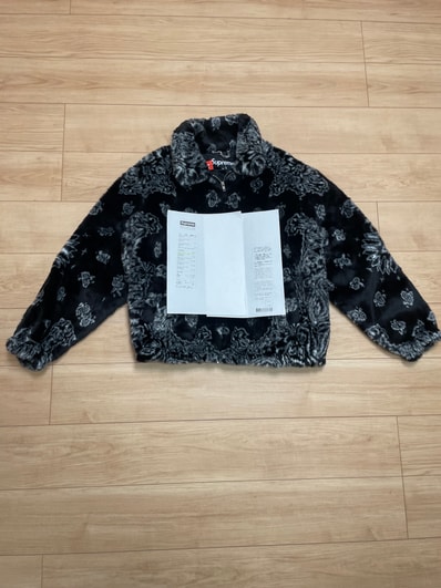 Supreme Bandana Faux Fur Bomber Jacket "Black"