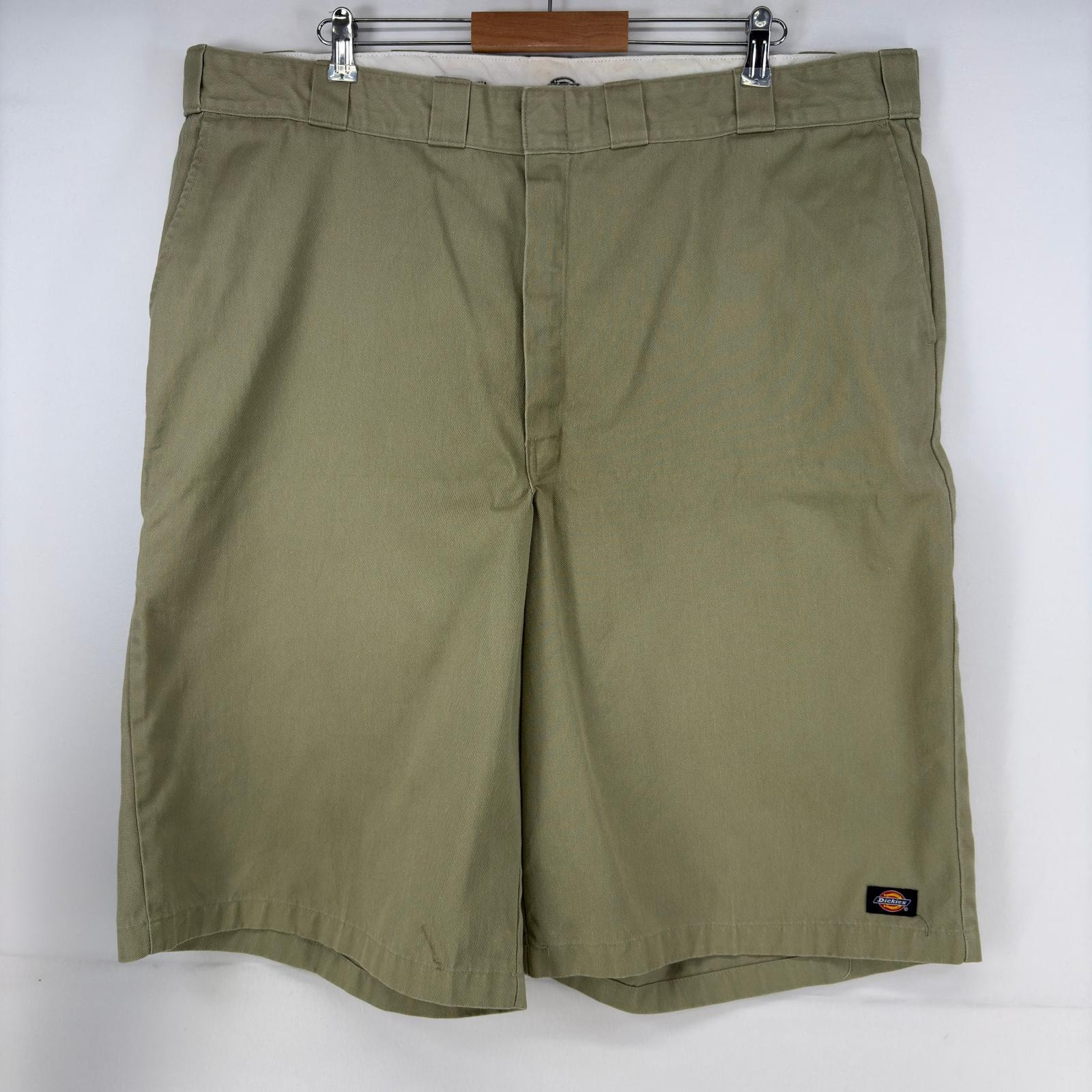 古着 ディッキーズ Dickies ショートパンツ ワーク ワンポイント ジップ 大きいサイズ ハーフパンツ 特大 w46×38 ベージュ メンズ