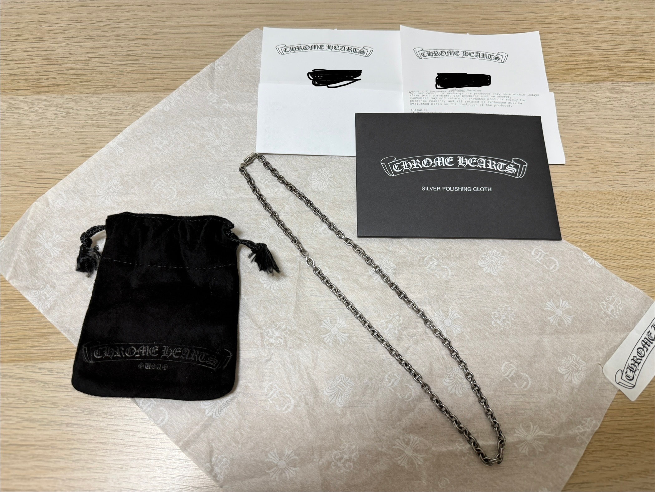 Chrome Hearts Paper Chain Necklace "Silver"