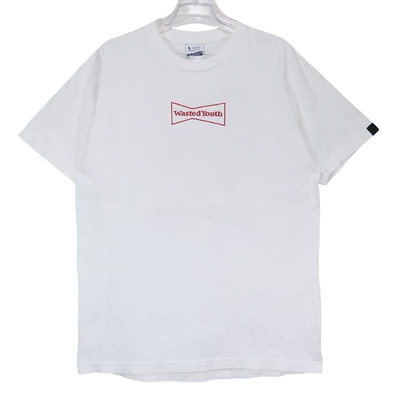 Wasted Youth ウェイステッド ユース x PLOOM プルーム TEE Tシャツ ホワイト ショートスリーブ TEE カットソー 半袖 サイズL