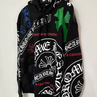 Chrome Hearts Stencil Pattern Print Hoodie Online Exclusive "Black/Multi Color"