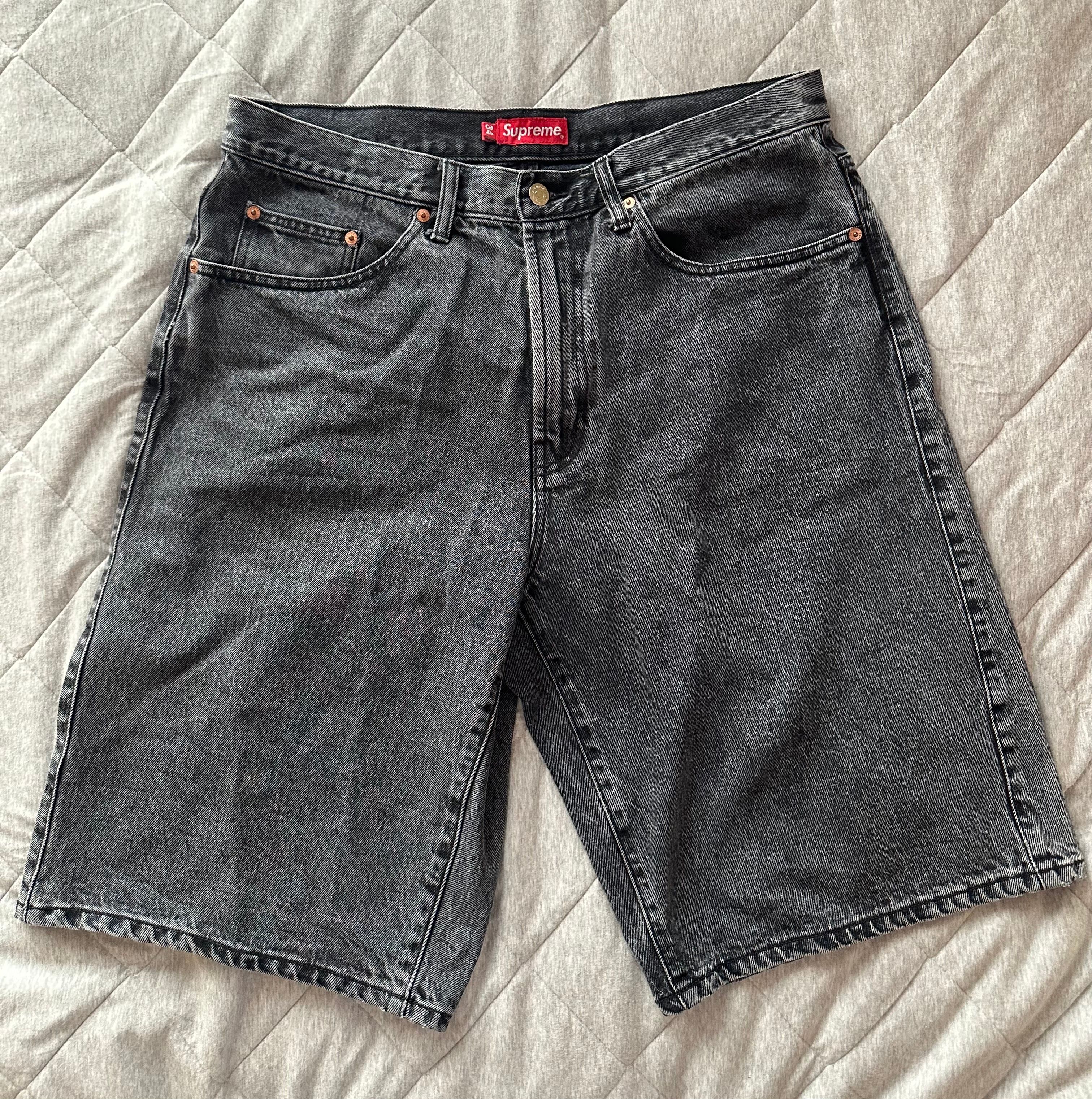 Supreme Baggy Denim Short "Washed Black" (23SS)