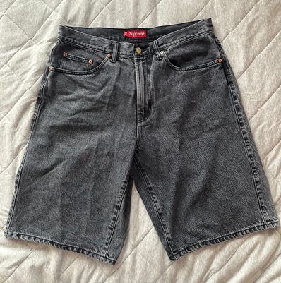 Supreme Baggy Denim Short "Washed Black" (23SS)