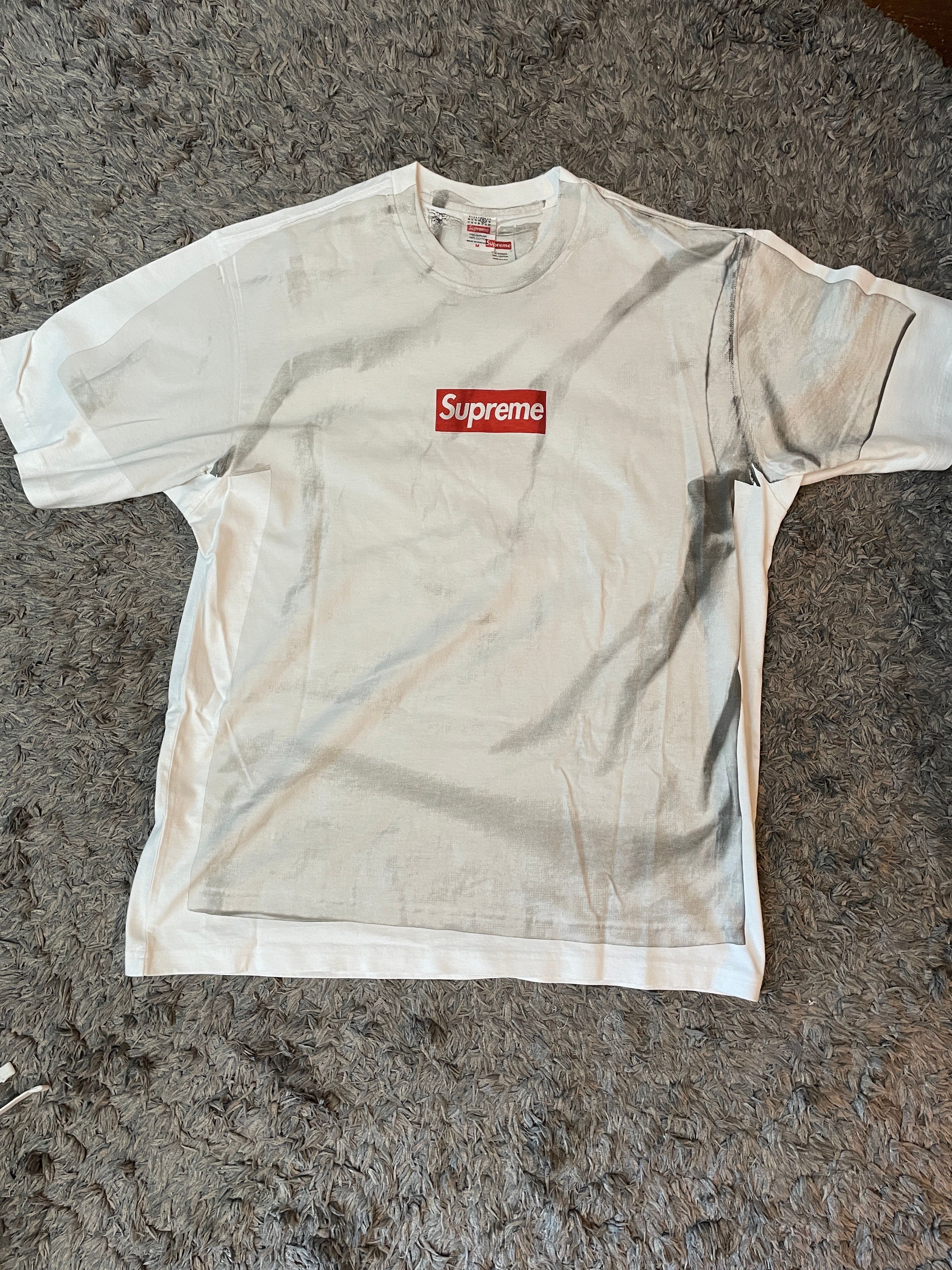 Supreme x MM6 Maison Margiela Box Logo Tee "White"