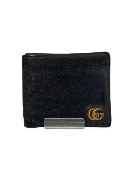GUCCI GG Marmont Leather Coin Wallet "Black"