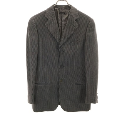 GIORGIO ARMANI ジョルジオアルマーニ イタリア製 ウールブレンド テーラードジャケット 46 グレー系