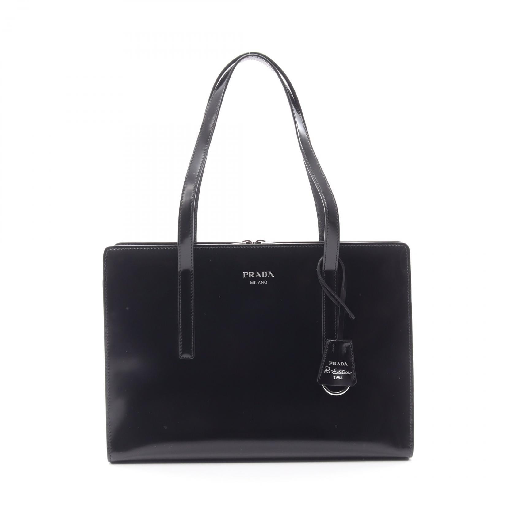 プラダ PRADA Re-Edition 1995 SPAZZOLATO トートバッグ バッグ レザー レディース ブラック系 1BA350ZO6F0002 【新品】
