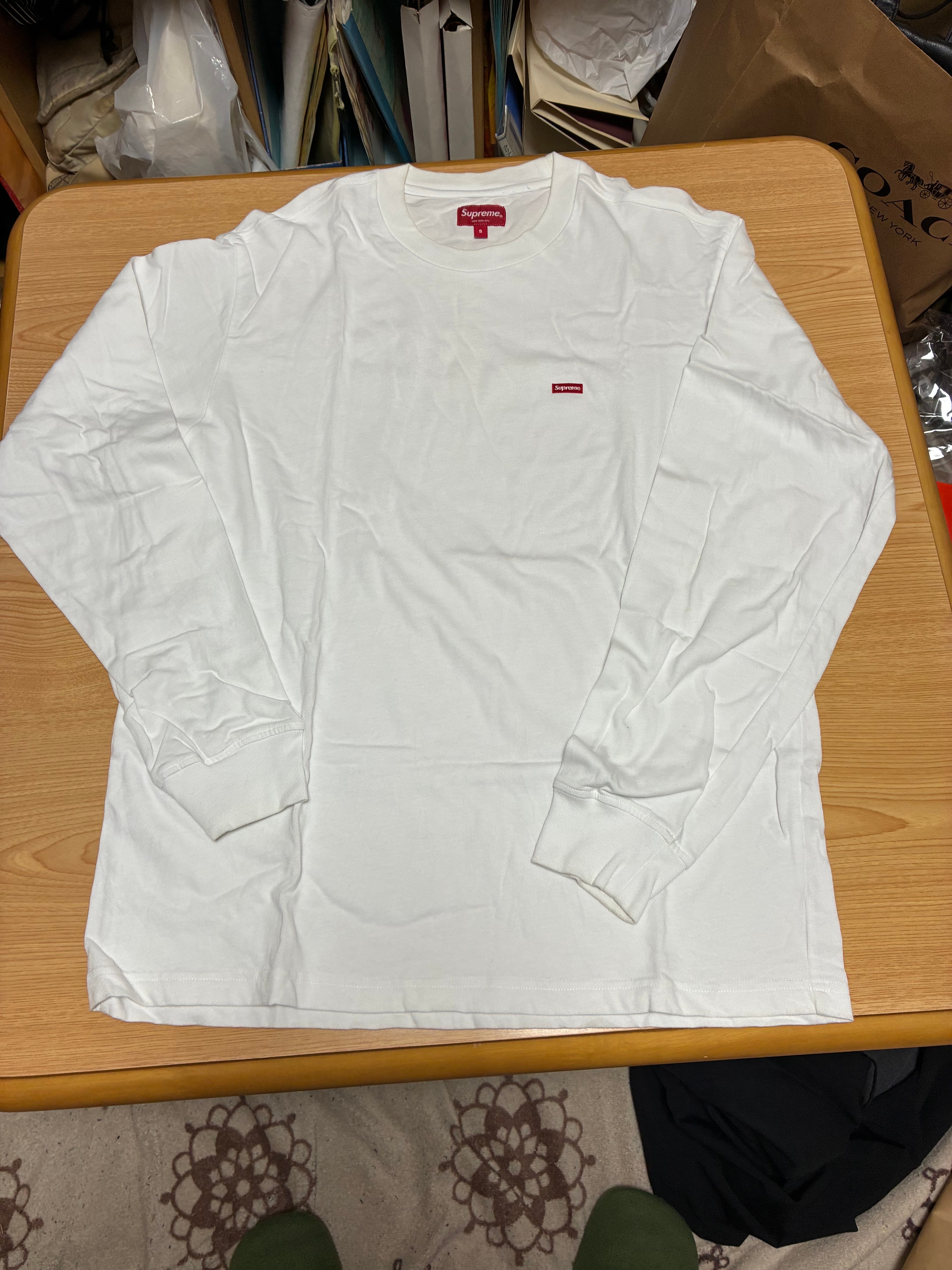 Supreme Small Box L/S Tee "White" (25SS)