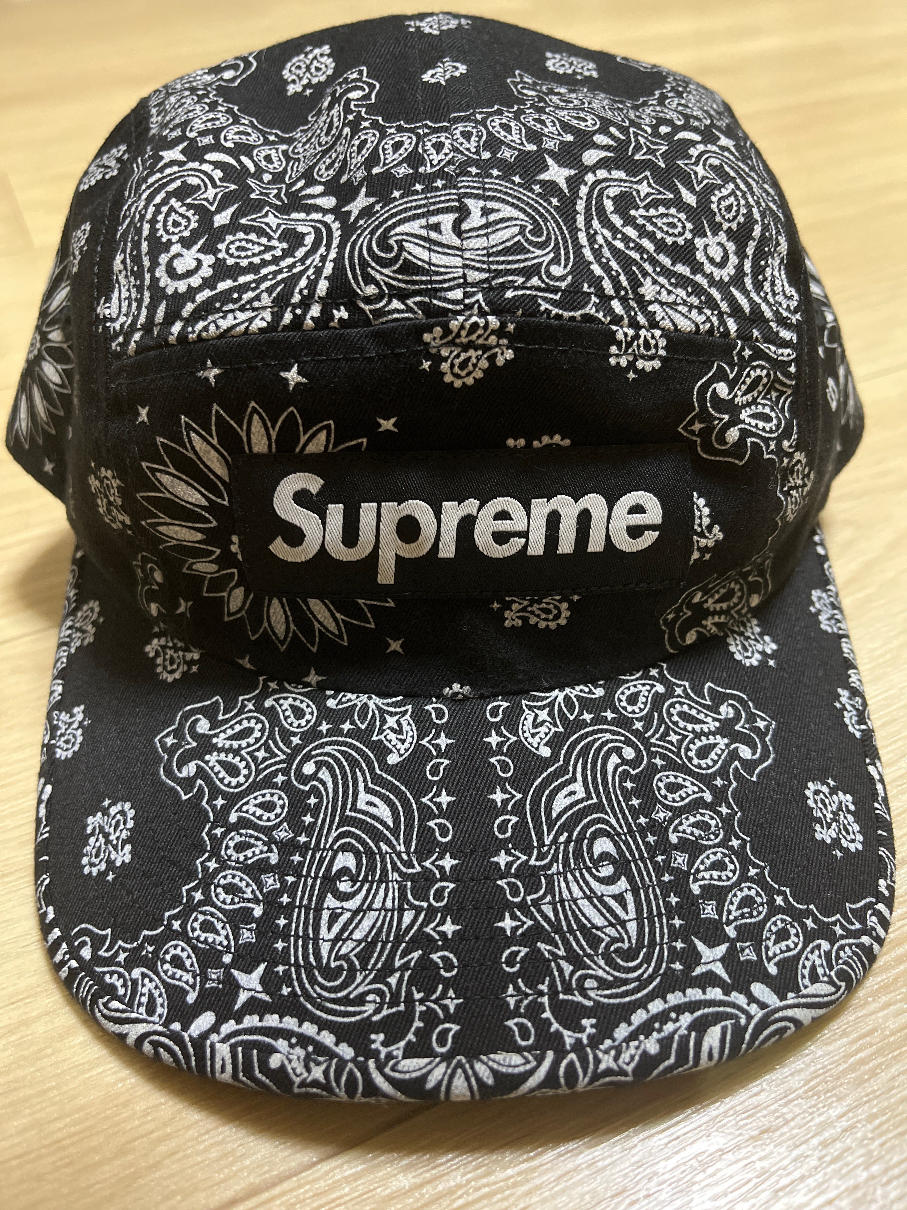 Supreme Bandana Camp Cap "Black"