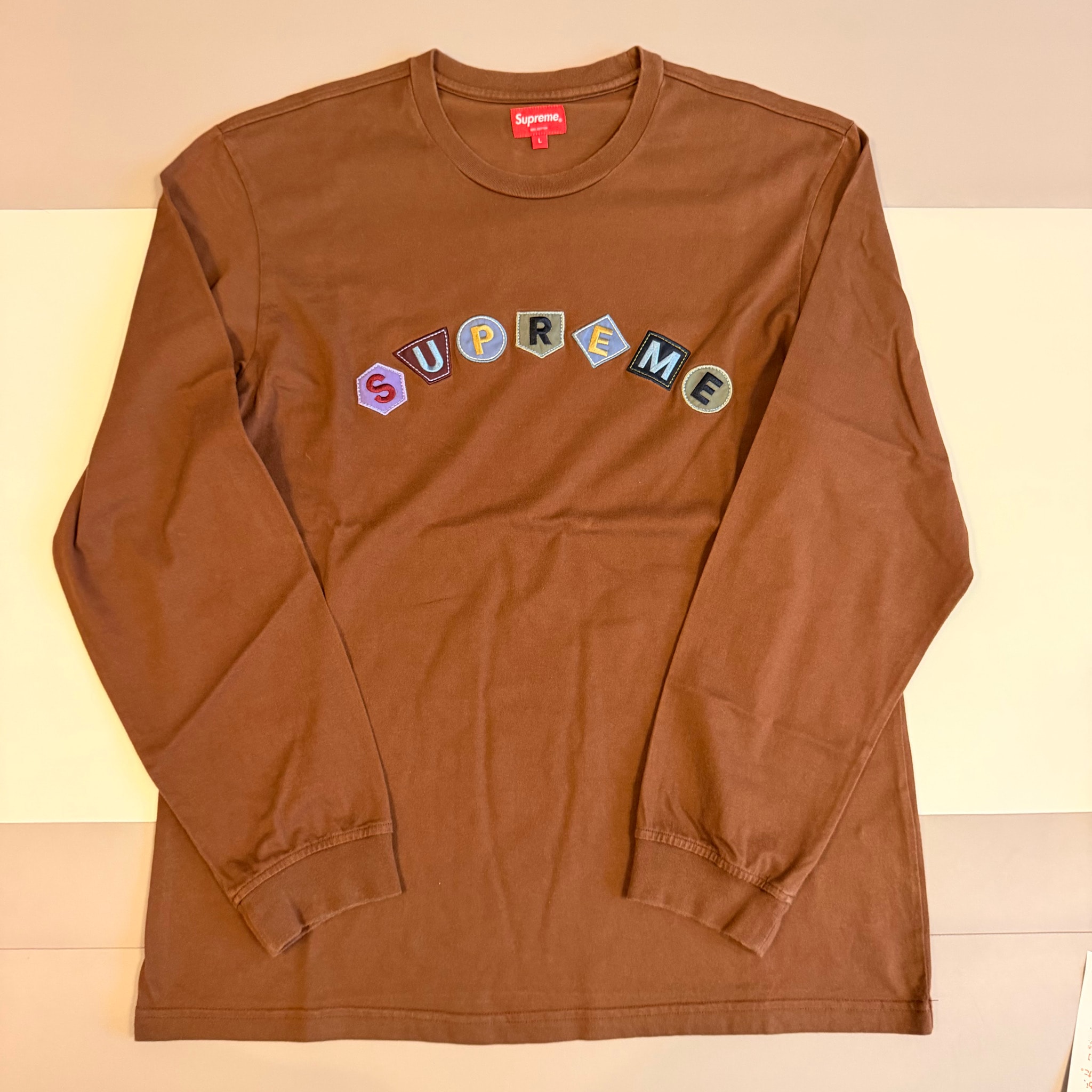 Supreme Geo Arc L/S Top "Brown"