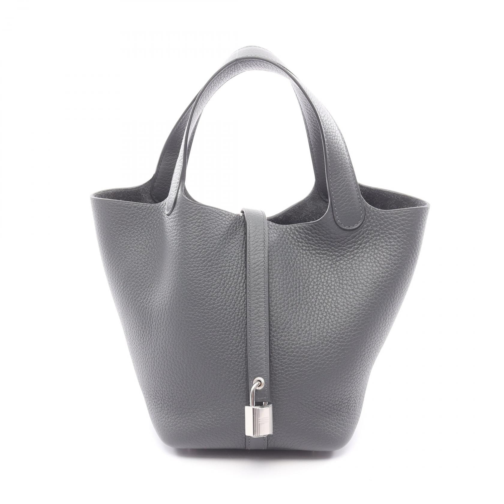 エルメス HERMES ピコタンロックPM ハンドバッグ バッグ トリヨンクレマンス トリヨンクレマンス レディース グレー系 【中古】