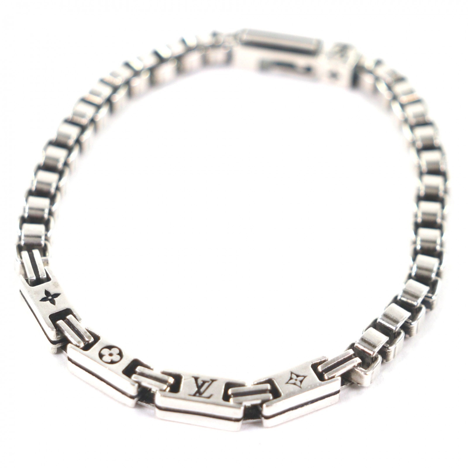 美品 ルイヴィトン ブレスレット LVテーラー シルバー M M1149M