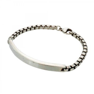 【6jcb0952-k】ティファニー ブレスレット ベネチアンリンク シルバー925【中古】レディース