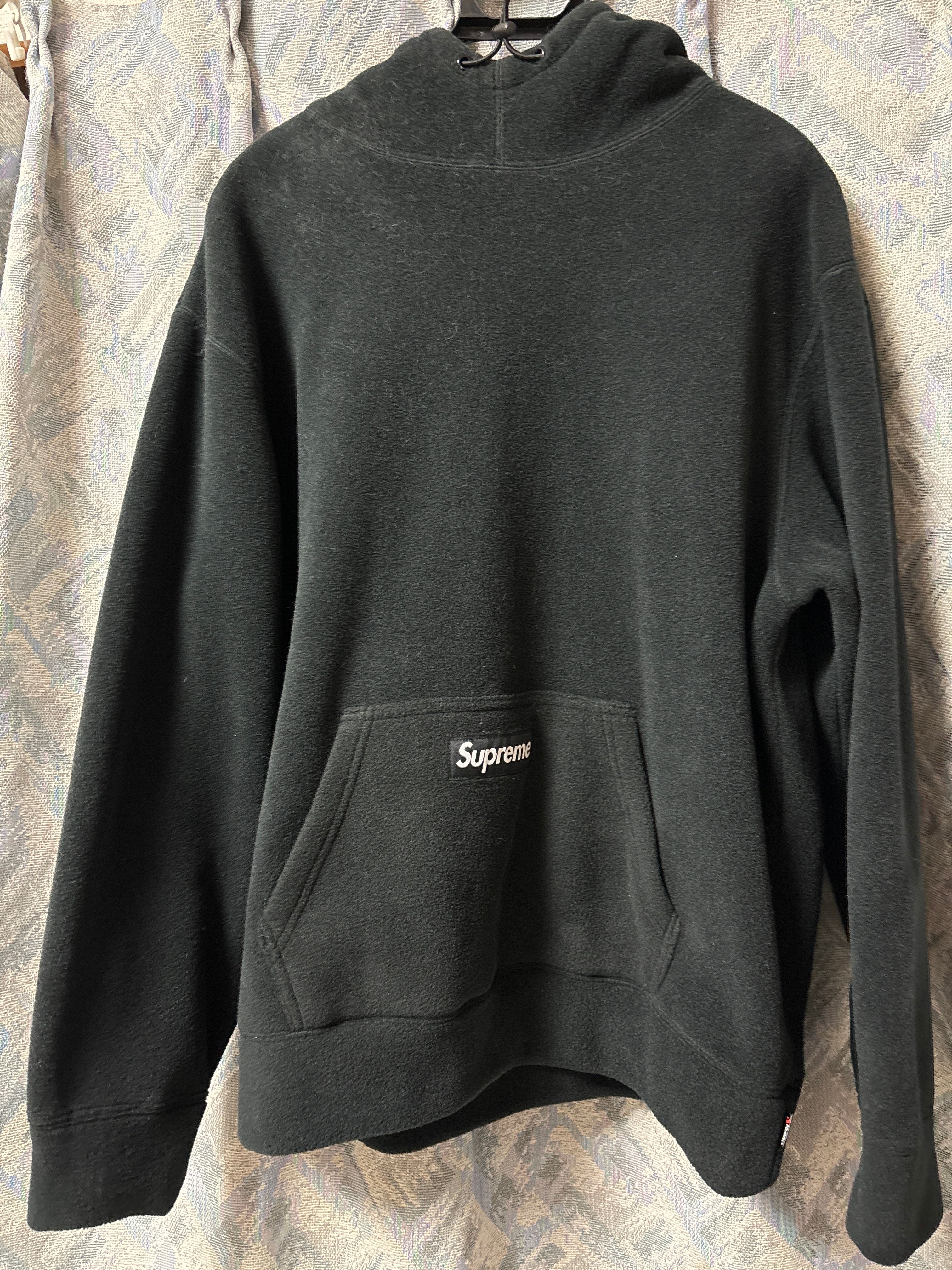 Supreme Polartec Hooded Sweatshirt "Black"