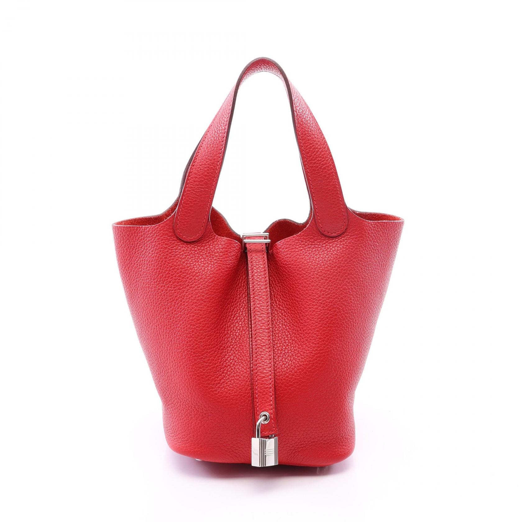エルメス HERMES ピコタンロックPM ルージュカザック ハンドバッグ バッグ トリヨンクレマンス トリヨンクレマンス □P刻印(2012年製造) レディース レッド系 【中古】
