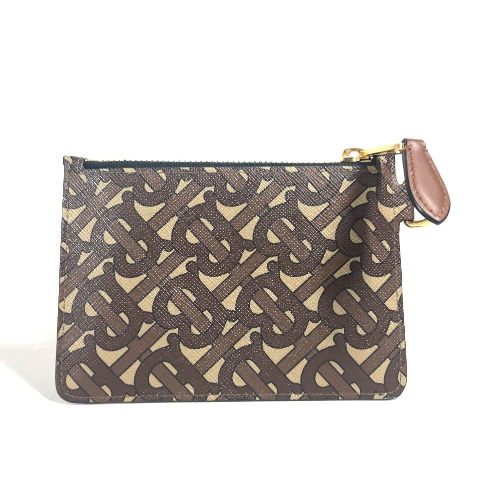 バーバリー BURBERRY TB ロゴ コインケース 財布 小銭入れ ポーチ レザー ブラウン