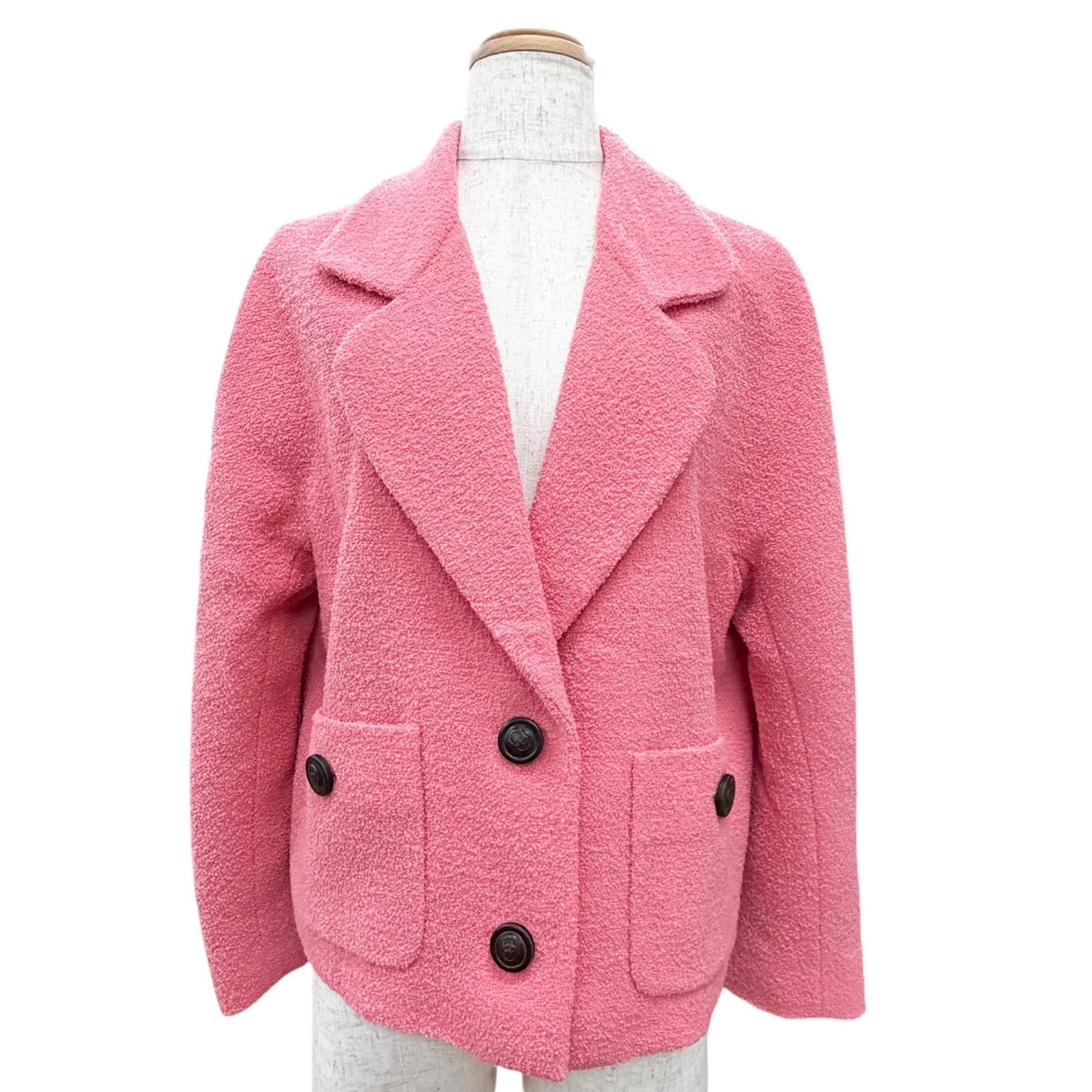 極美品 グッチ ジャケット ピンク レディース 36 619267 ZAD82